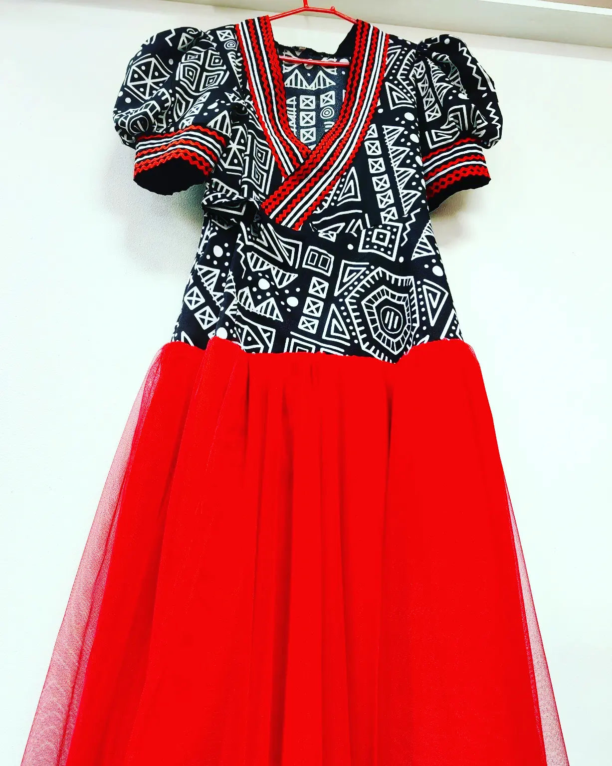 Wraparound Tulle dress with pockets