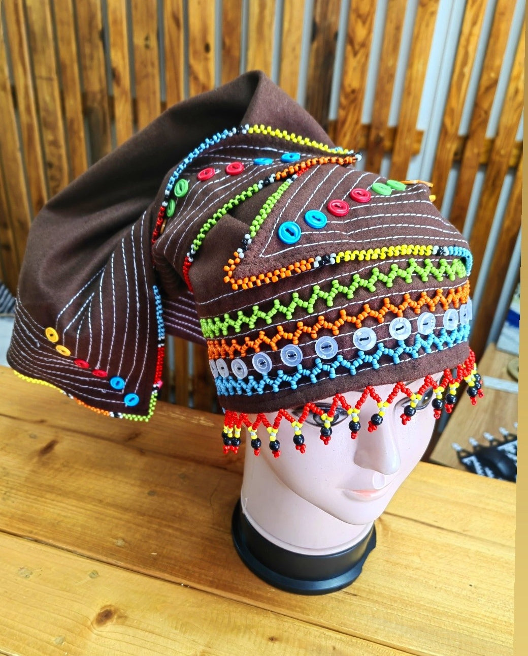 Amayakaza Triangle Beaded Doek