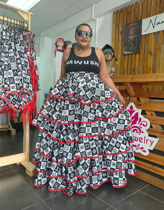 Layered Ruffled Skirt