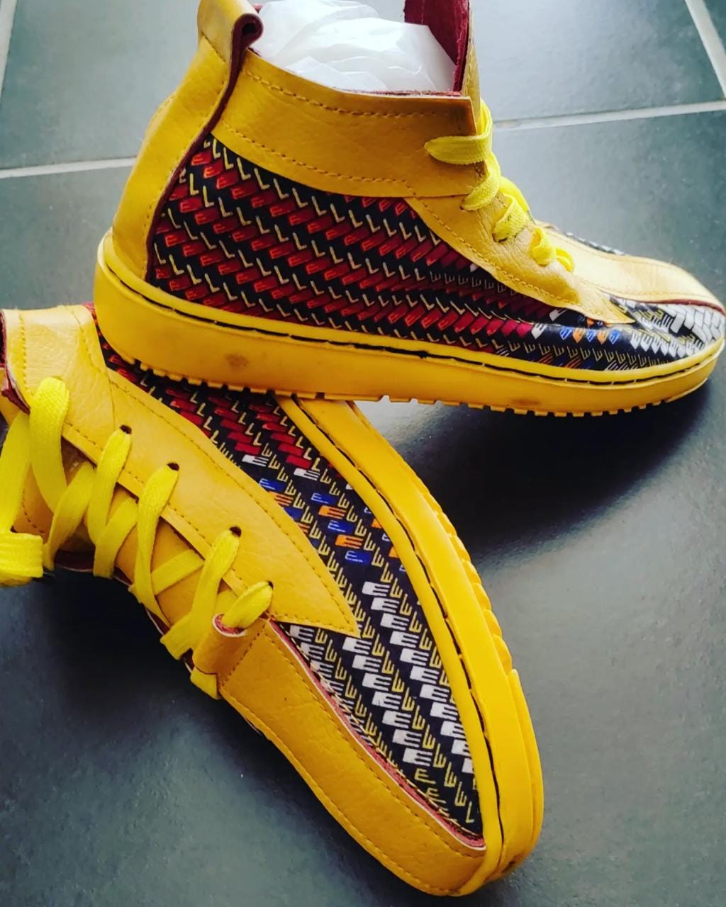 African Print & Leather