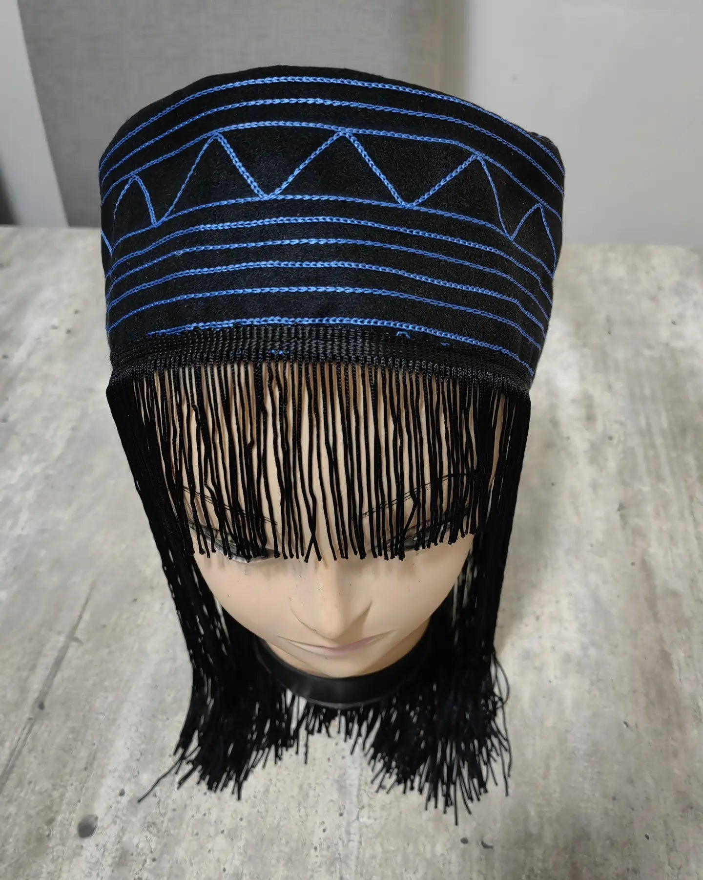 Tassel Embroided Egyptian Hat