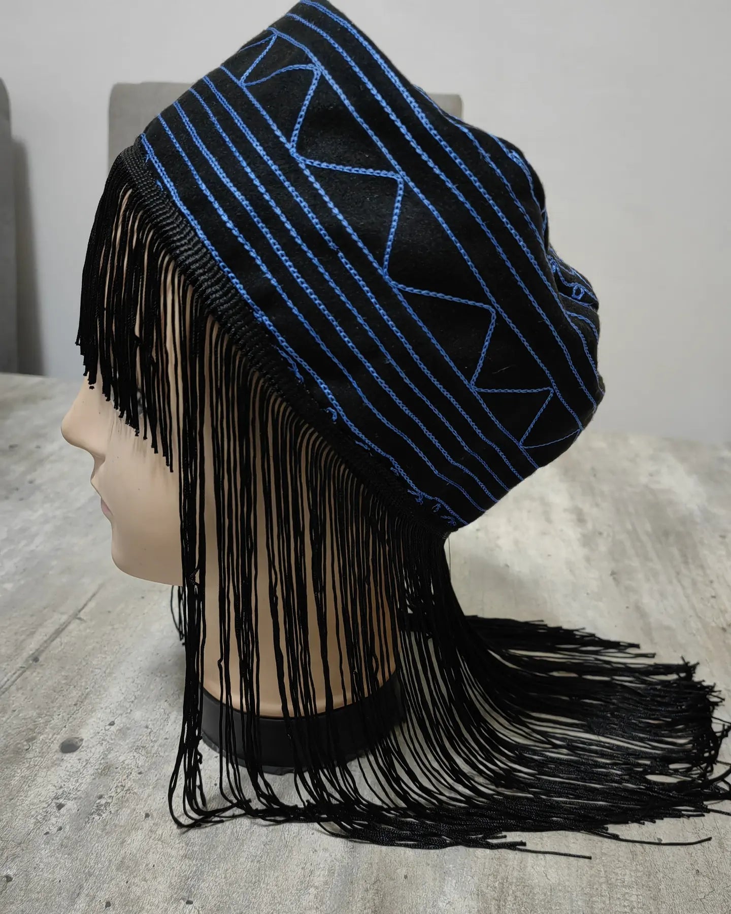 Tassel Embroided Egyptian Hat