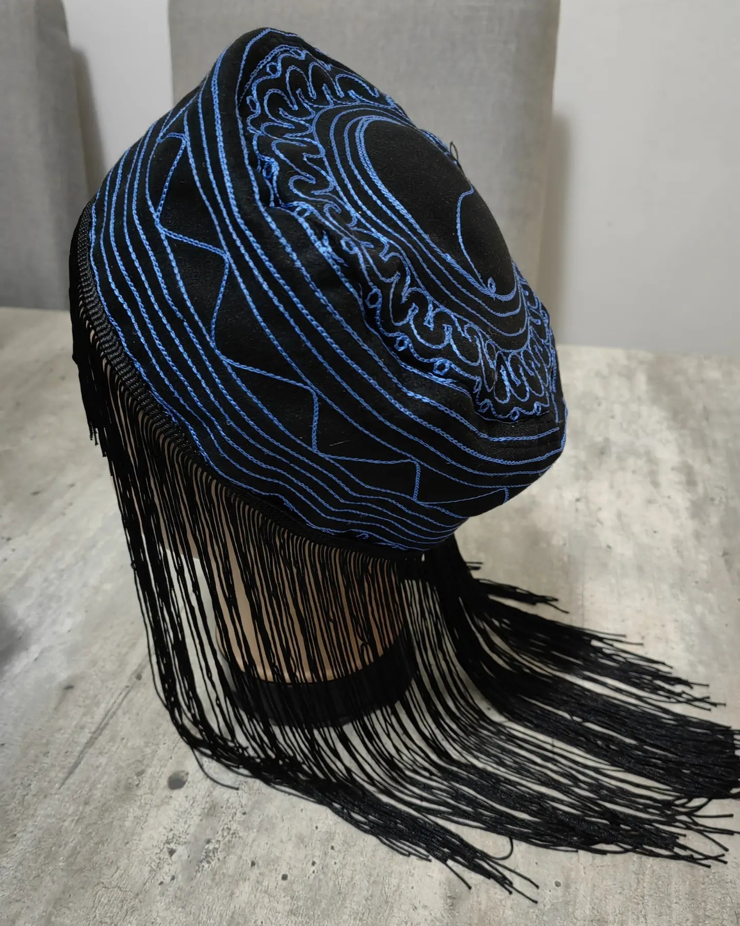 Tassel Embroided Egyptian Hat