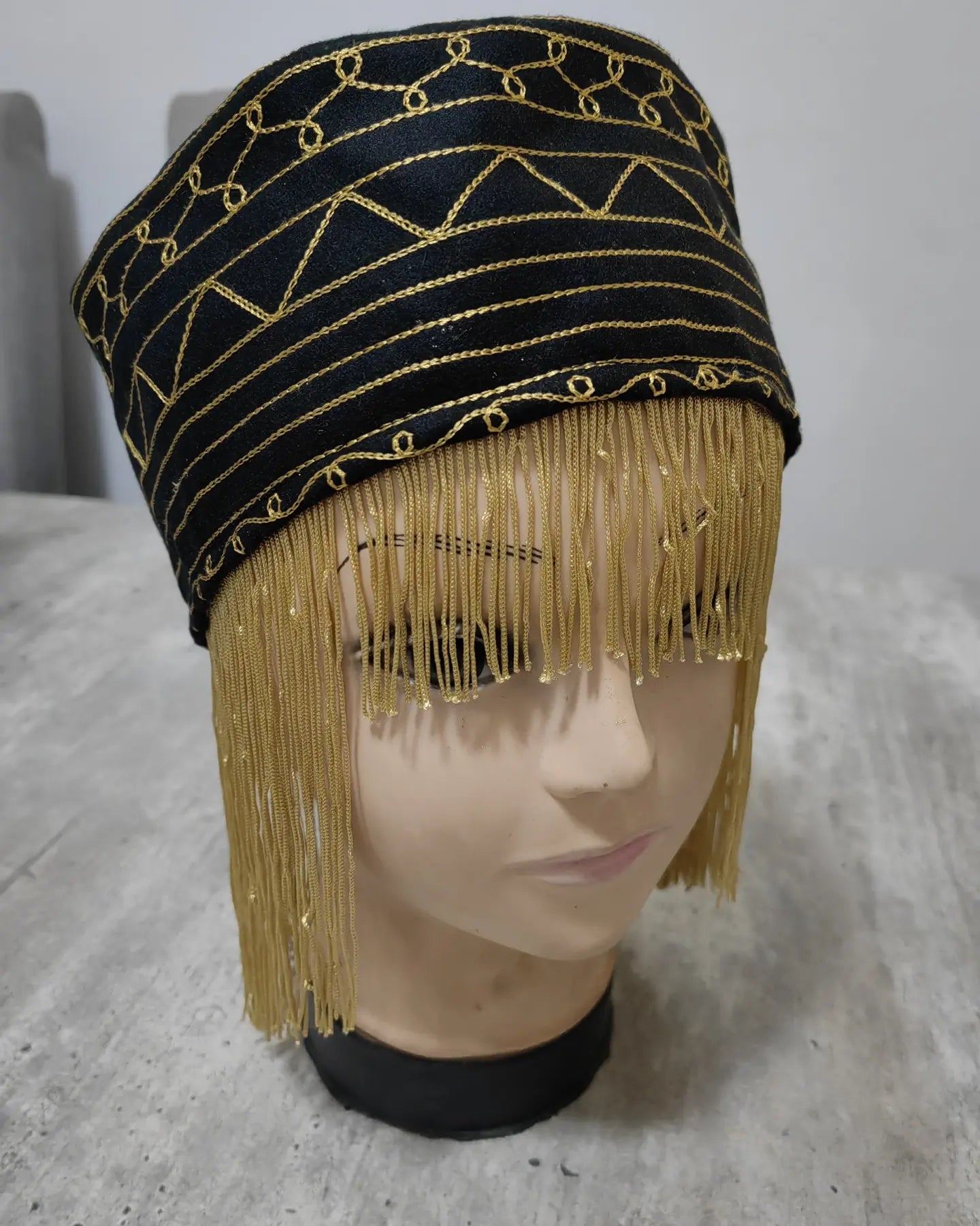 Tassel Embroided Egyptian Hat