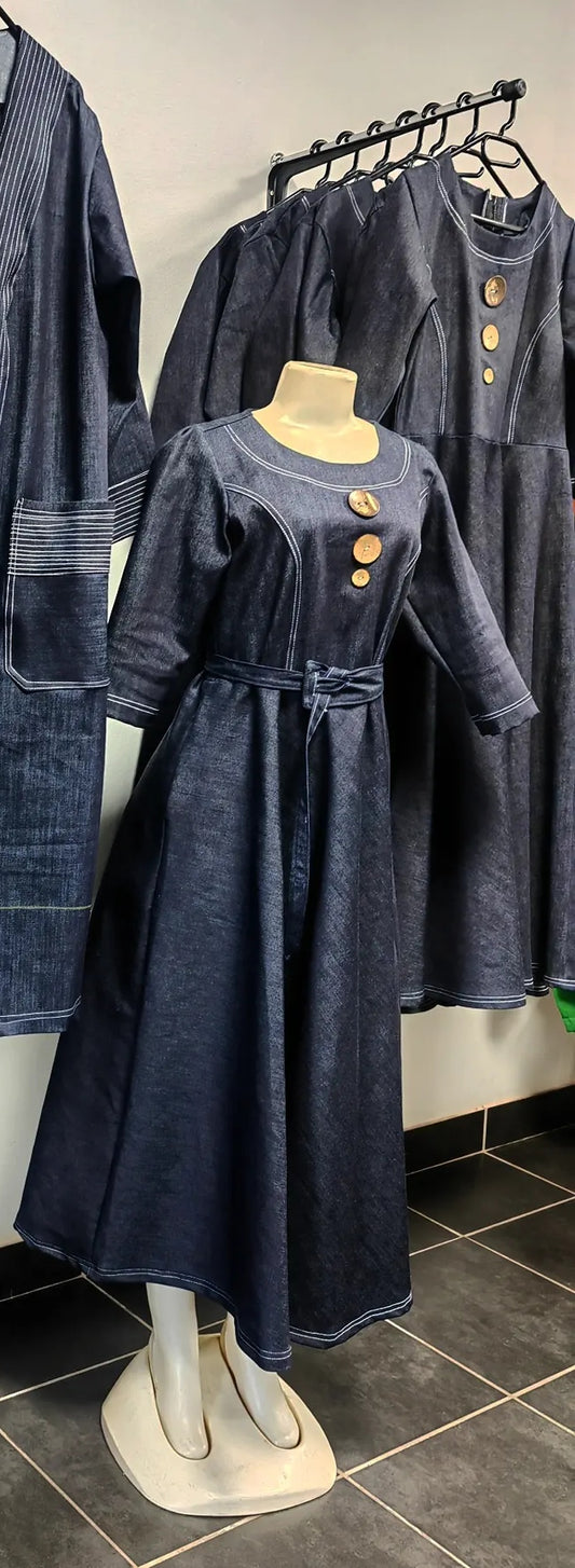 Soft stretchy denim dress