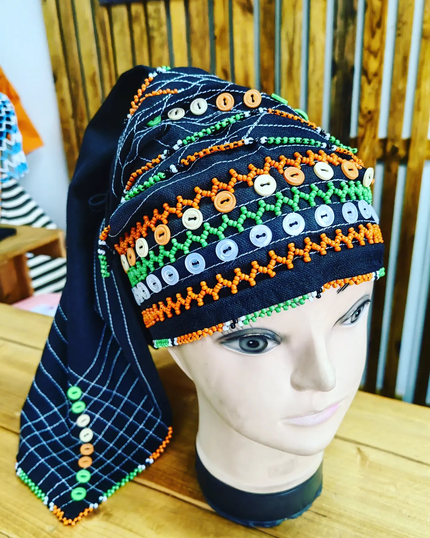 Triangle beaded doek(canvas)