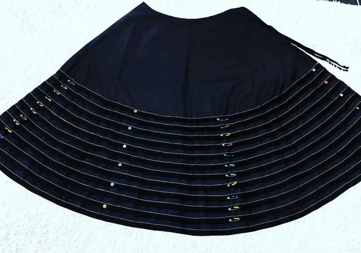 Wrap Skirt with Safety Pins