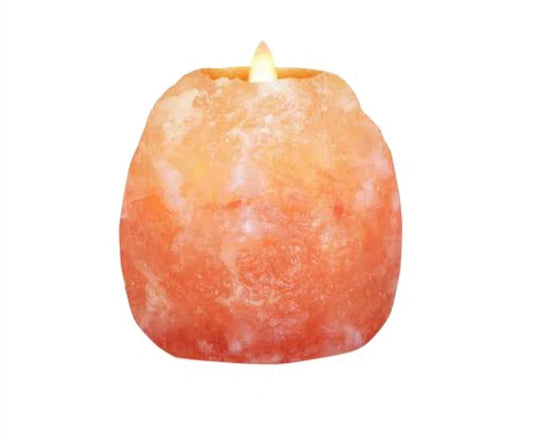 Salt Crystal Candle Holder