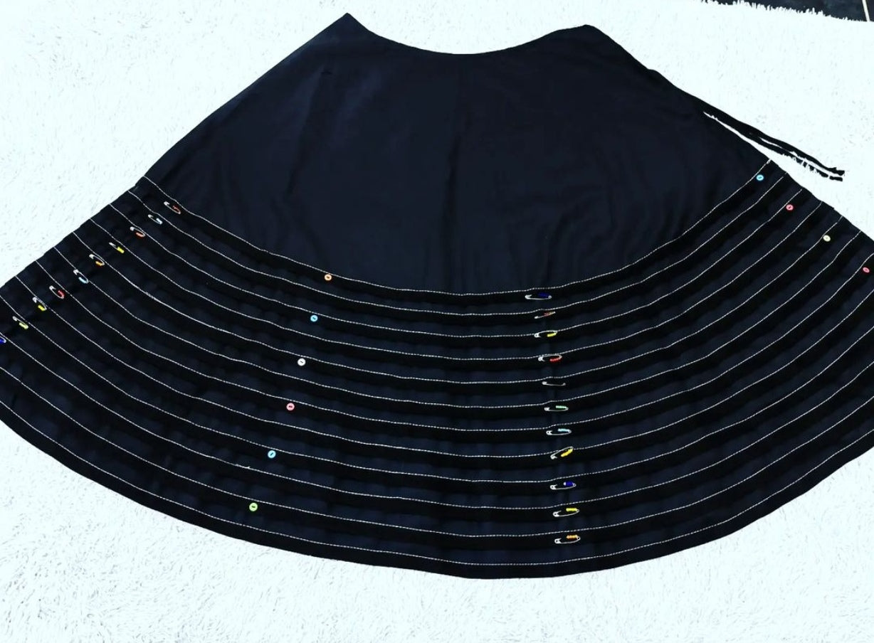 Detailed Wraparound Skirt