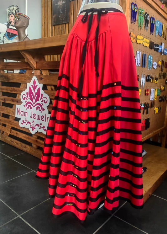 Plitted Wraparound Skirt