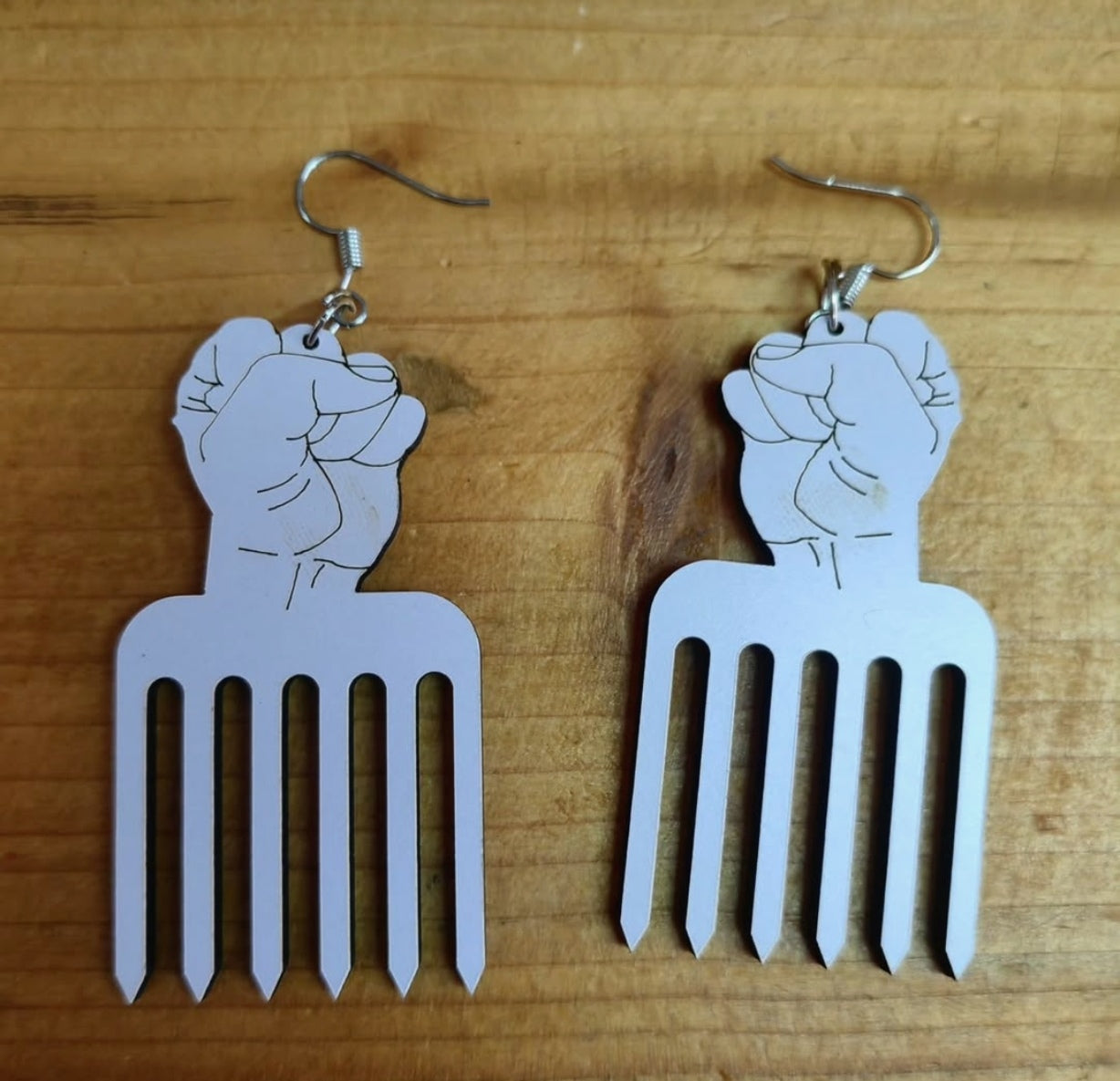 Wooden Comb Earrings