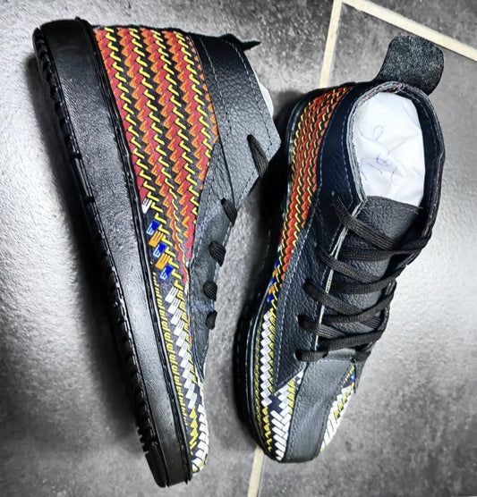 African Print & Leather